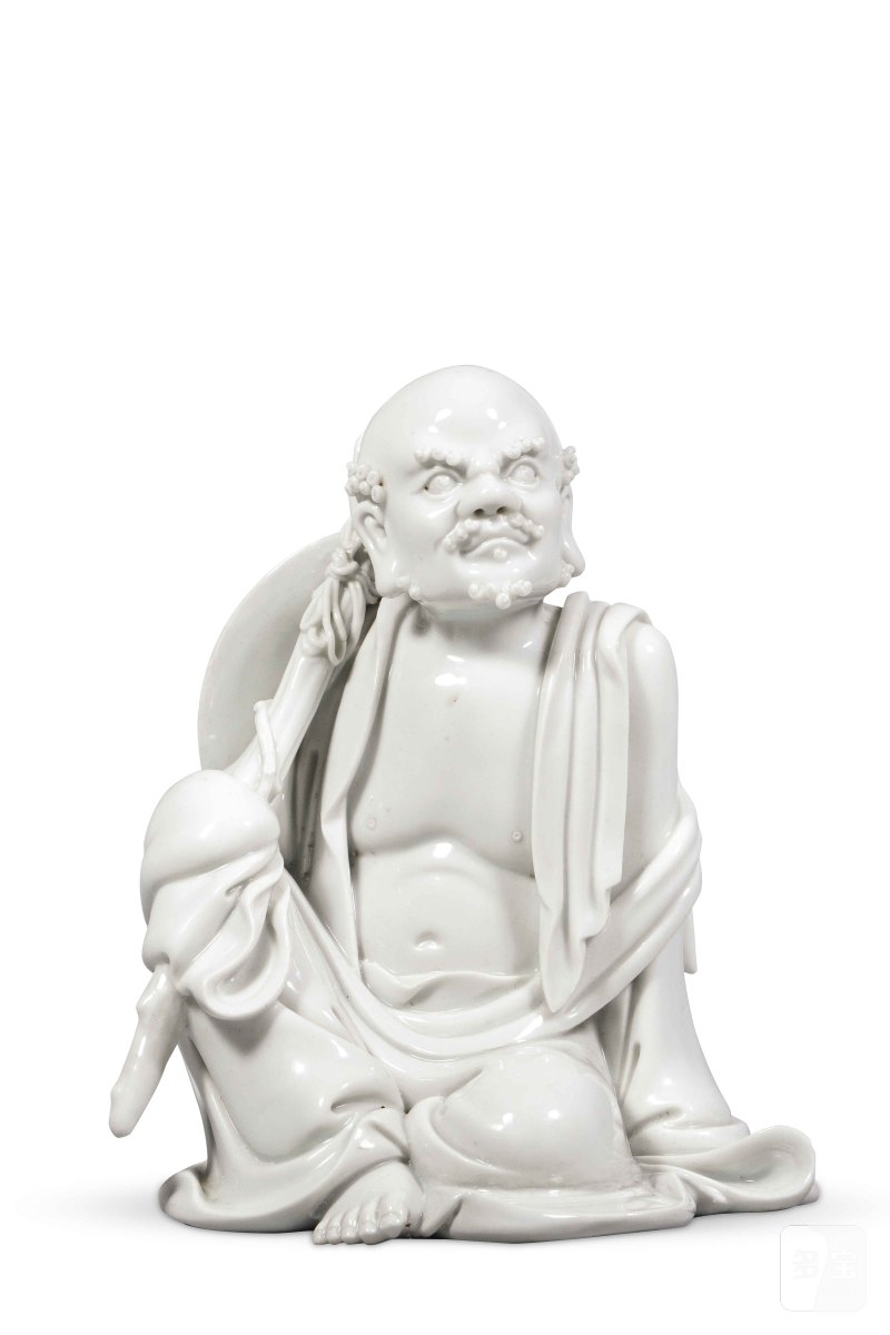 清 德化窑达摩坐像